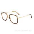 Stock Eyewear Frame Fashion Acetate Metal Optical Eyeglasses Reading Glasses
